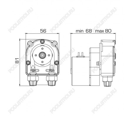 Насос дозир. перистальтический F PER 1.1-1 12VDC SANT